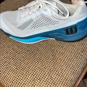 Wilson Rush Pro Ace Men's White/Black/Poppy Red Athletic Shoes